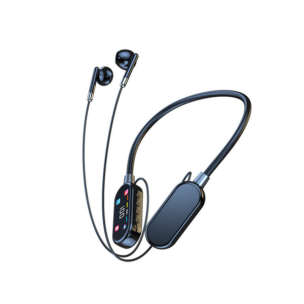 2025 New Digital Noise Reduction Hanging Neck Bluetooth Headset Real Wireless All-in-Ear Sports Long-term Painless Private Model